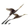 SPI Home Airborne Cranes Brass Sculpture – Graceful Flying Bird Figurine, 15.5" Tall Coastal Accent - 2 of 3