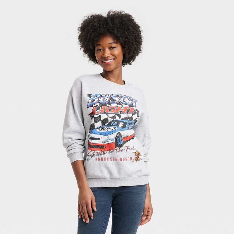 Women's Busch Light Americana Graphic Sweatshirt - Heather Gray, 1 of 4