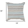 Set of Four 18" X 18"  Beach Chevron Cotton Zippered Pillow - 3 of 4