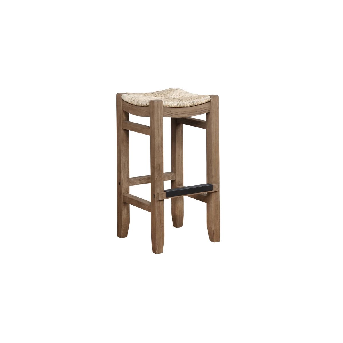 30" Davenport Wood Barstool Light Amber - Alaterre Furniture: Square, Upholstered, Farmhouse Style - thumbnail 5