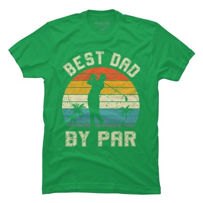 Men's Design By Humans Best Dad By Par Tropical Golf By T-Shirt