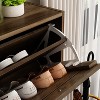 Famapy Wood Grain Design Shoe Cabinet Entryway Shoe Rack 3 Tier Shelves - 4 of 4