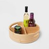 Bamboo 4 Compartment Lazy Susan Turntable with Dividers Light Yellow - Brightroom™: Kitchen Storage Organizer - 3 of 3