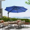 10FT Cantilever Patio Umbrella with Base - 360° Rotating Outdoor Market Sun Shade for Pool & Deck - 3 of 4