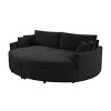 Corduroy Upholstered Double Chaise Lounge Sofa, Oversized Chaise Lounge Sofa with USB Ports for Living Room, Modern Chaise Lounge Sofa-Koiai - 3 of 4