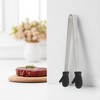 Unique Bargains Pcs Food Tongs Glove-Shaped Ice & Food Tongs Dishwasher Safe Stainless Steel Silicone 5 Inch 1 Pcs - 2 of 3