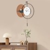 YIYIBYUS Modern Wall Clock with Pendulum, Large Modern Wall Clock for Living Room - 3 of 4