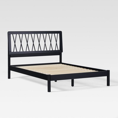 Saracina Home Full X Pattern Headboard Bed Black : Target