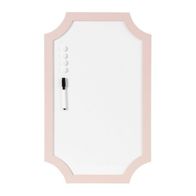 Holbrook Pink Wooden Framed Magnetic Dry-Erase Board with Marker