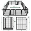 Yaheetech 16 Panels Dog Playpen Panels Metal Pet Exercise Barrier Outdoor Indoor, Black - 3 of 4
