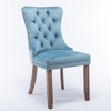 NicBex Set of 2 Modern Velvet Dining Chairs with High-Back Tufted Design,Armless Chairs with Solid Wood Legs for Kitchen,Living Room - 4 of 4
