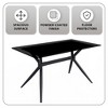 LeisureMod Elega Modern Dining Table Rectangular Tabletop and Durable Black Stainless Steel Base for Kitchen and Dining Room - 4 of 4