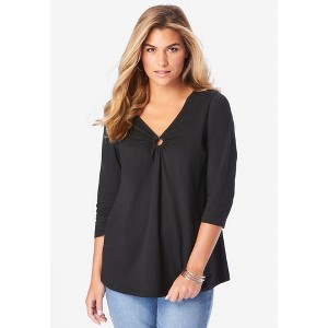 Roaman's Ultimate Keyhole V Neck Tee - 1 of 3