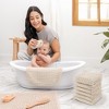 Baby Washcloths Muslin Cotton, Large 10”x10” by Comfy Cubs - 2 of 4