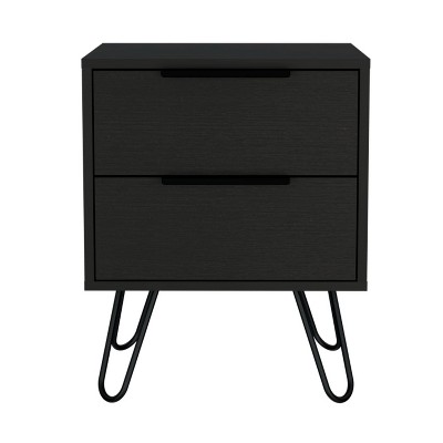NicBex 22 inch High Nightstand with Drawers,Modern Side Table with Four Steel Legs,Bedside Table for Bedroom,Living Room