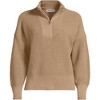 Lands' End Women's Drifter Shaker Wedge Quarter Zip Sweater - 3 of 4