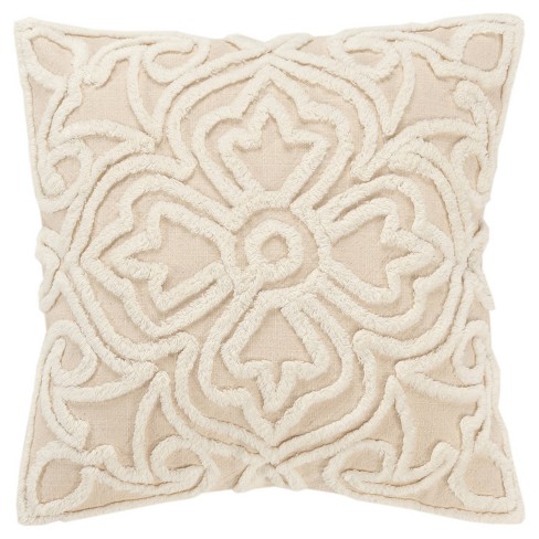 20x20 Oversize Solid Square Throw Pillow Ivory - Rizzy Home : Target