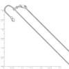 Black Bow Jewelry 1.3mm 14K White Gold Adjustable Round Box Chain Necklace, 22 Inch - 2 of 4