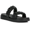 Faux Leather Ruched Strap Platform Sandals Women - 3 of 4