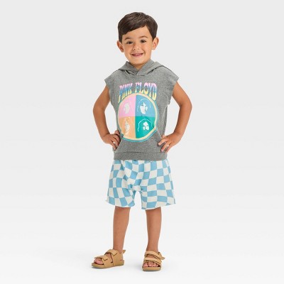 Image of Toddler Boys' Pink Floyd 2pc Top and Bottom Shorts Set - Gray 12M