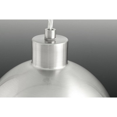 Classic Globe Brushed Nickel 9.75" LED Pendant Light