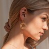 14K Gold Plated Teardrop Dangle Earrings, Lightweight Geometric Hoop Long Drop Minimalist Jewelry for Birthday Party Gifts - 2 of 4