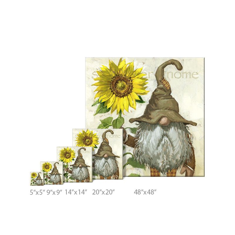 Sullivans Darren Gygi Sunflower Gnome Canvas, Museum Quality Giclee Print, Gallery Wrapped, Handcrafted in USA, 3 of 4