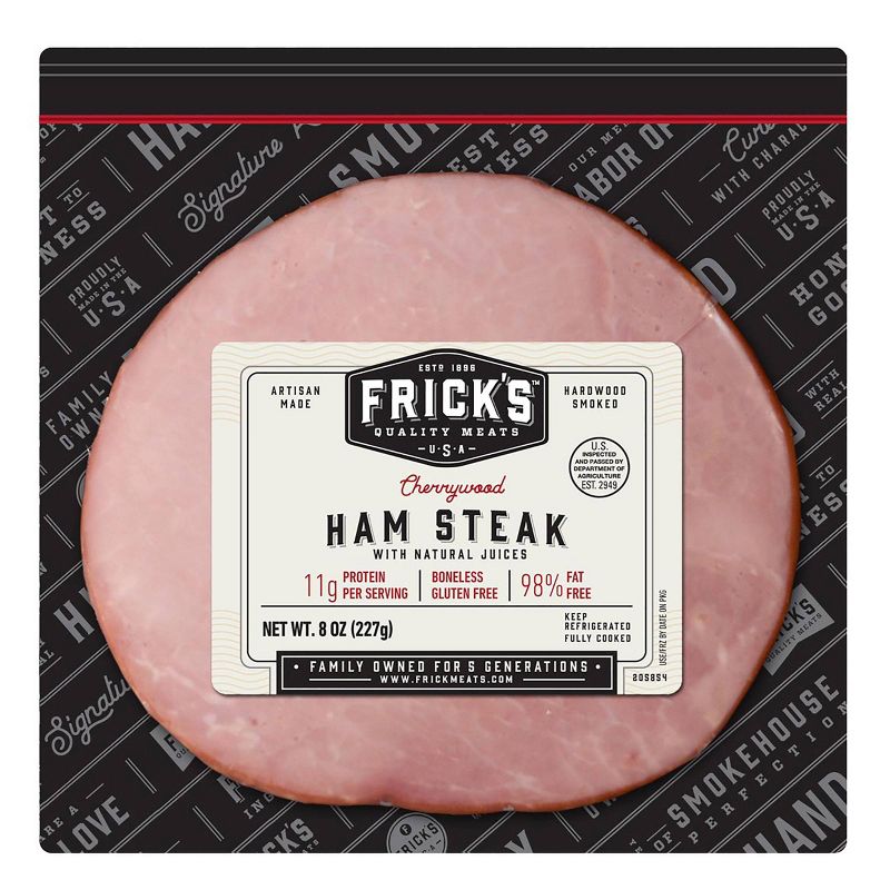 Frick&#39;s Quality Meats Cherrywood Ham Steak - 8oz, 1 of 5