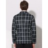 Lars Amadeus Men's Notch Lapel Two Button Contrasting Color Plaid Sports Coat - 3 of 4