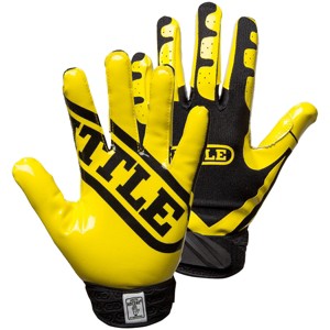 Battle Sports Receivers Ultra-Stick Football Gloves - Neon Yellow/Black - 1 of 1