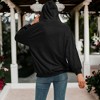 Anna-Kaci Women's Lace Up Criss Cross V Neck Hoodies Long Sleeve Top - 3 of 4