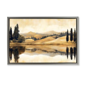 Stupell Industries Reflective Fields View Floating Frame Canvas Art - 1 of 4