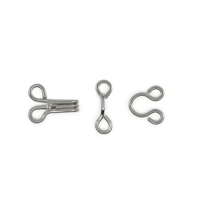 Dritz No-Sew Hook & Eye Closures, 4 Sets, Nickel