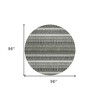 Gray Charcoal And Ivory Striped Washable Indoor Outdoor Area Rug - 3 of 4