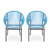 VYNXARIA Modern Blue Woven Chair Set - Perfect for Your Balcony - 3 of 4
