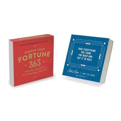 2022 Desktop Daily Calendar Change Your Fortune - The Time Factory