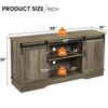 Yaheetech TV Stand wih Storage, 58" Entertainment Center with Sliding Barn Door - 3 of 4