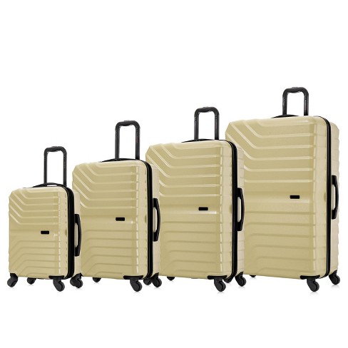 Skyline 4pc Softside Checked Luggage Set - Gray Geo