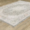 Captiv8e Designs Clara Textural Distressed Traditional Gray/Orange Rug - 2 of 4
