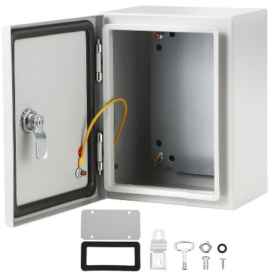 Outdoor Electrical Box, Steel Enclosure, IP66 Waterproof & Dustproof, Electrical Junction Box with Mounting Plate for Indoor Outdoor Use