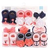 Hudson Baby Girl Headband and Socks Giftset, Flamingo, One Size - 2 of 4