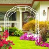 Hrinhom 98.5"H Metal Outdoor Garden Horticultural Arbors Arch Frame - 3 of 4