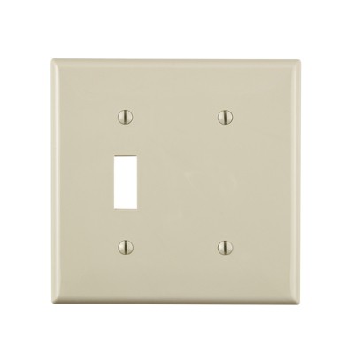 Leviton Light Almond 2 gang Thermoplastic Nylon Blank Wall Plate 1 pk