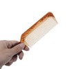Unique Bargains Portable Two-Color Handle Flat Comb For Curly Hair Amber 1 Pc - 4 of 4