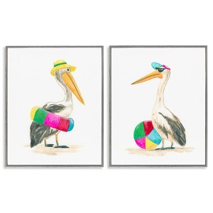 Stupell Industries Pelicans & Beach Floats, 24" x 30" - 1 of 4