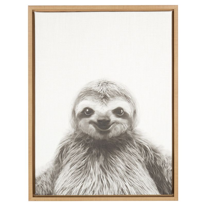 24" x 18" Sloth Framed Canvas Art - Uniek, 1 of 6