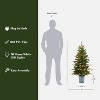 LuxenHome 4.13' Pre-Lit Artificial Fir Christmas Tree with Lights and Metal Pot, Indoor Holiday DEcor Green - 2 of 4