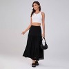 Women's Solid Elastic Waist Ruffle Hem Tiered Maxi Skirt - Wild Fable™ - 4 of 4