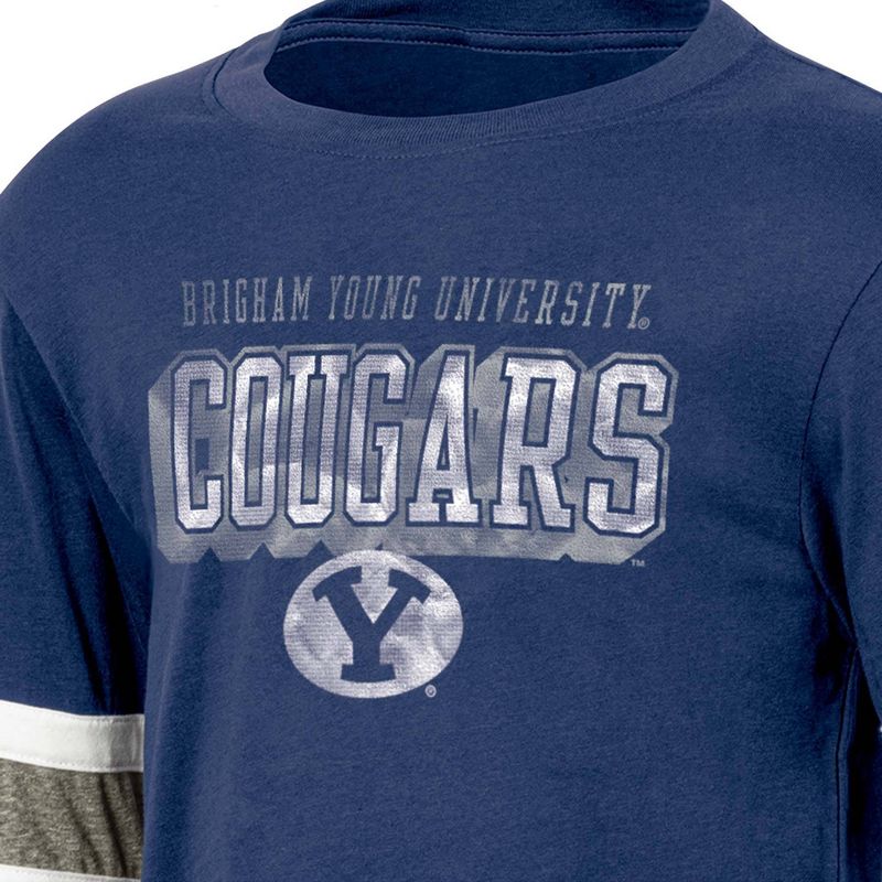 NCAA BYU Cougars Boys&#39; Long Sleeve T-Shirt, 3 of 4