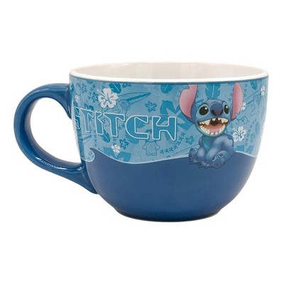Silver Buffalo Disney Lilo & Stitch Wavy Style 24oz Ceramic Soup Mug
